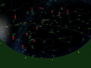 Cartina con indicate alcune stelle brillanti utilizzabili per allineare telescopi Star Discovery